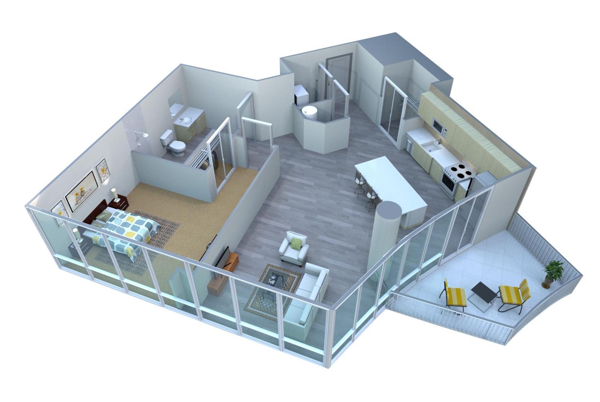 Placemakr Premier SoBro Nashville Extérieur photo 3D floor plan